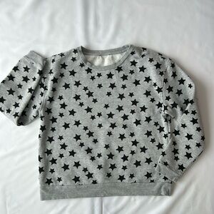 Star Pattern Gray Sweatshirt